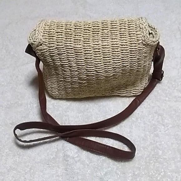 Vintage Weave Rattan Crossbody bag Beige - Picture 5 of 8